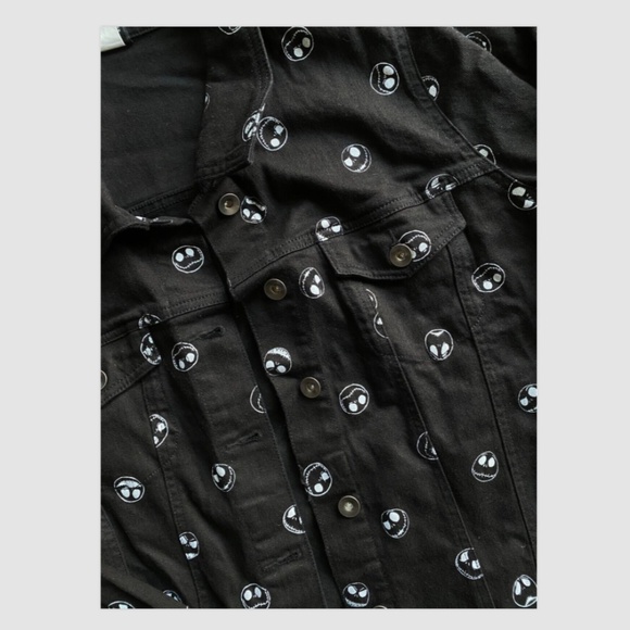 Jack Skellington denim jacket Size Large Disney Nightmare Before Christmas - Picture 3 of 6